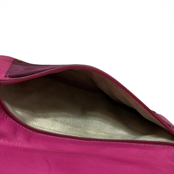 JIMMY CHOO - Pink Purple Leather Suede Long Wallet - Picture 5 of 7